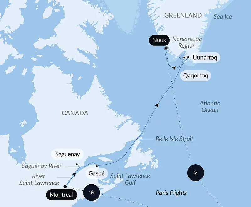 冬の終わり セントローレンスからグリーンランドへ	15日間