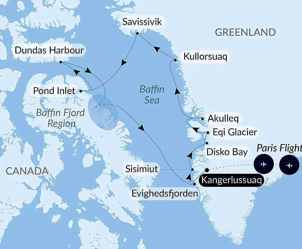 カンゲルルススアーク発着｜バフィン湾の秘密	14日間
