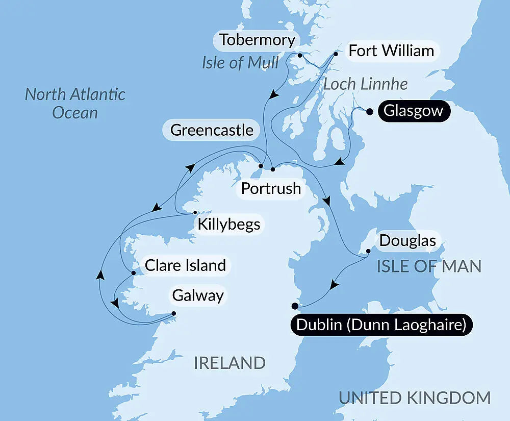 ケルトのパノラマ景観をめぐる航海　10日間