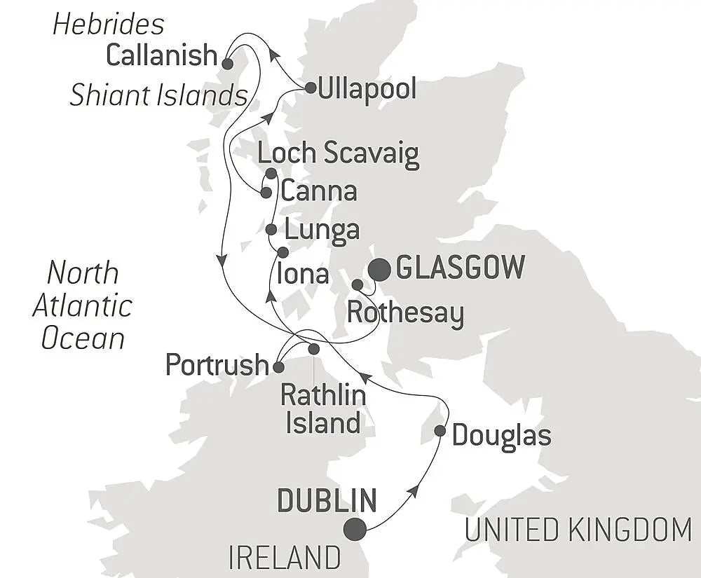 ヘブリディーズ諸島　秘境の大自然を巡る航海　10日間　ダブリン発