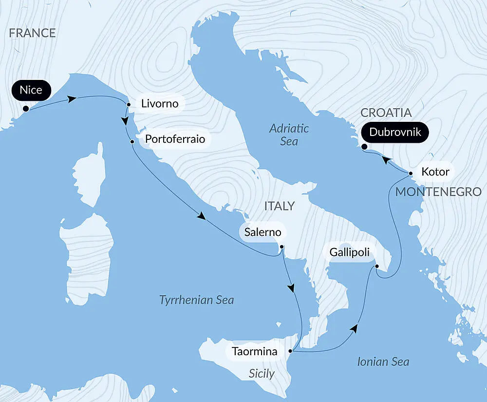 ニース発 / ドブロブニク着｜	イタリアからクロアチアへ 9日間