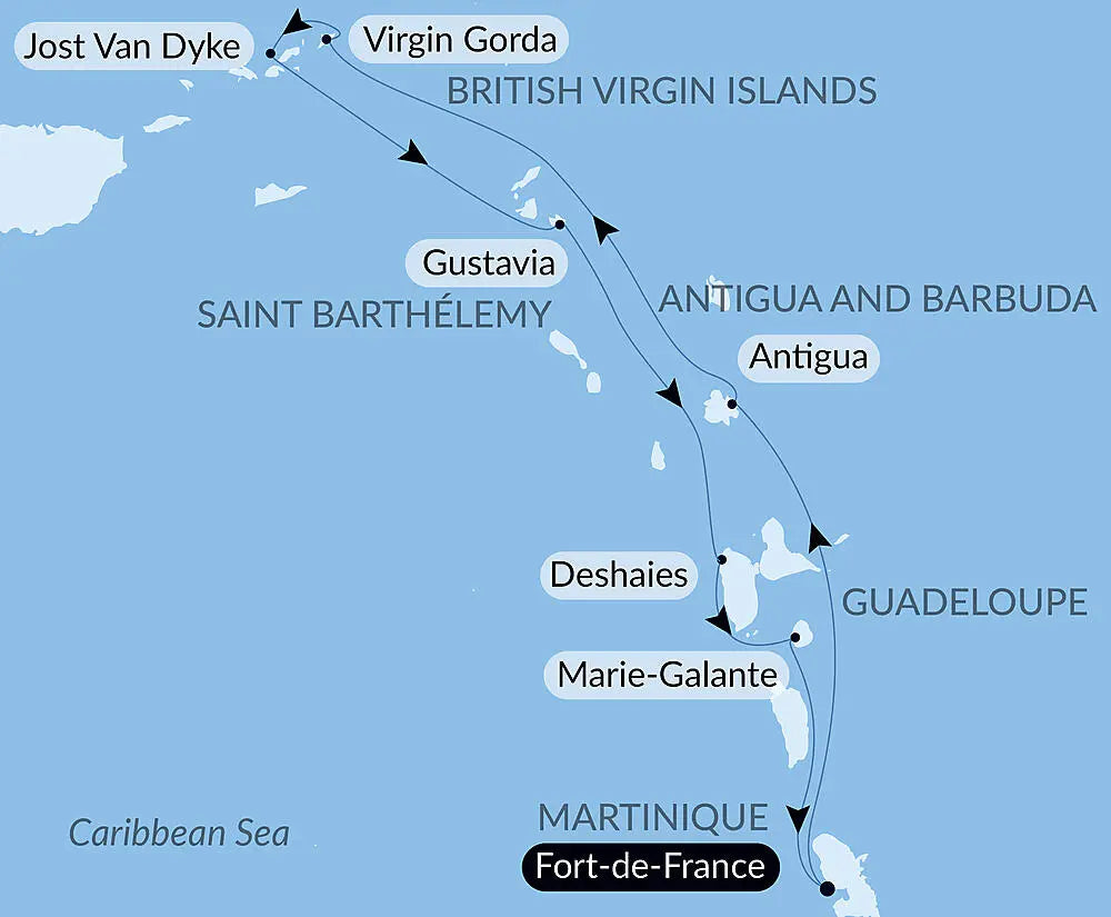 フォール ド フランス発着｜カリブの魅力 8日間
