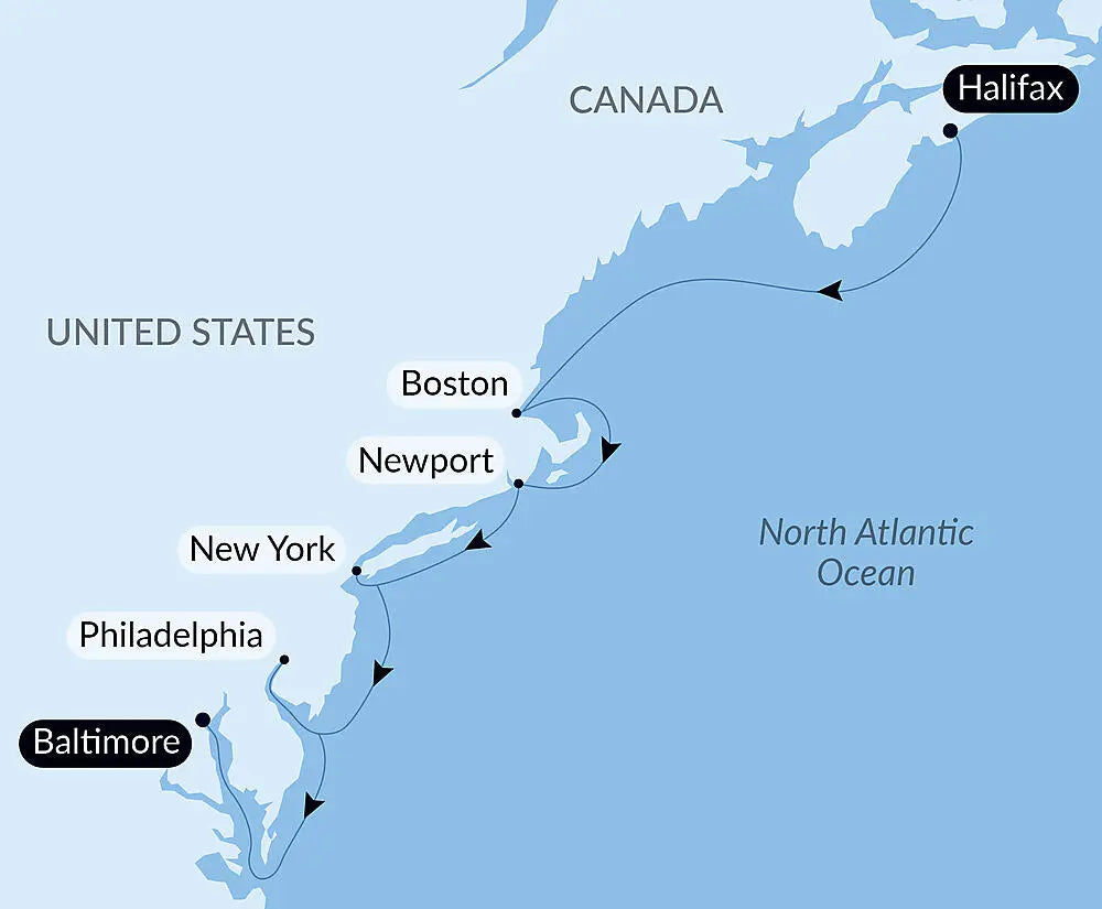 ハリファックス発 / ボルチモア着｜アメリカ建国250周年：歴史と文化をたどる旅 8日間