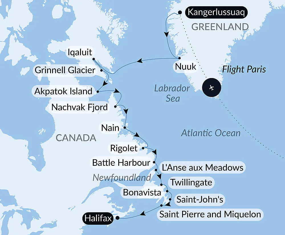 カンゲルルススアーク発 / ハリファックス着｜グリーンランドからカナダ東海岸へ 18日間
