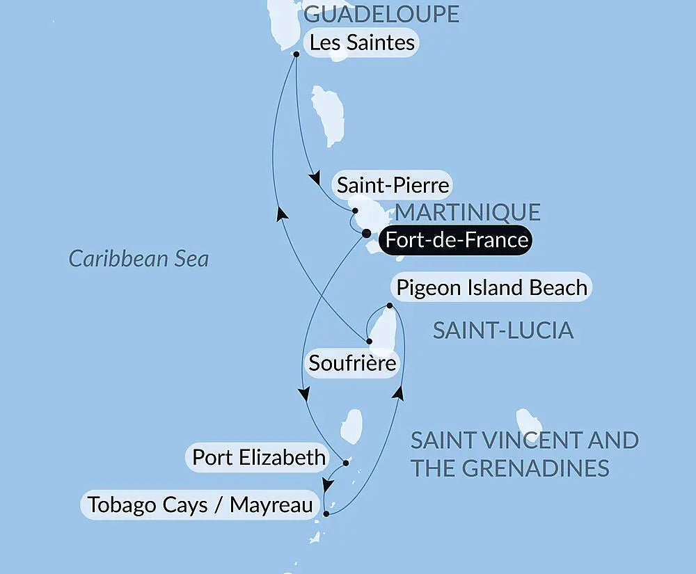 フォールドフランス発着｜カリブ海クルーズ 8日間