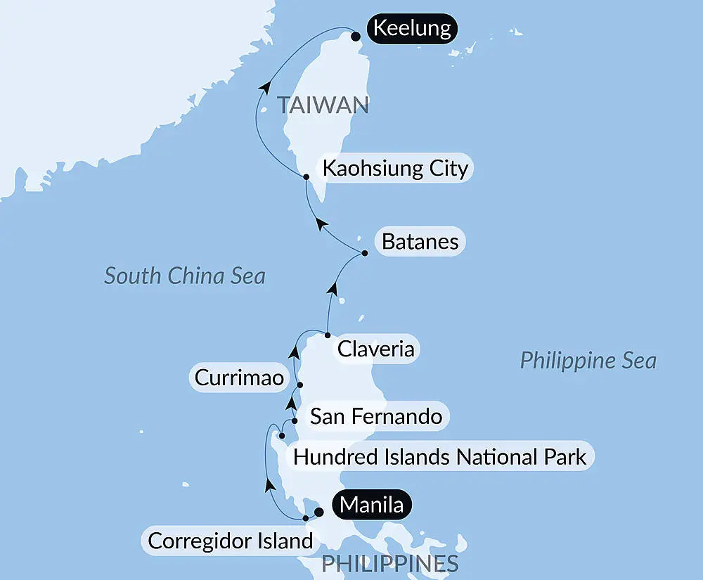 マニラ発/基隆着｜フィリピン、台湾クルーズ 10日間