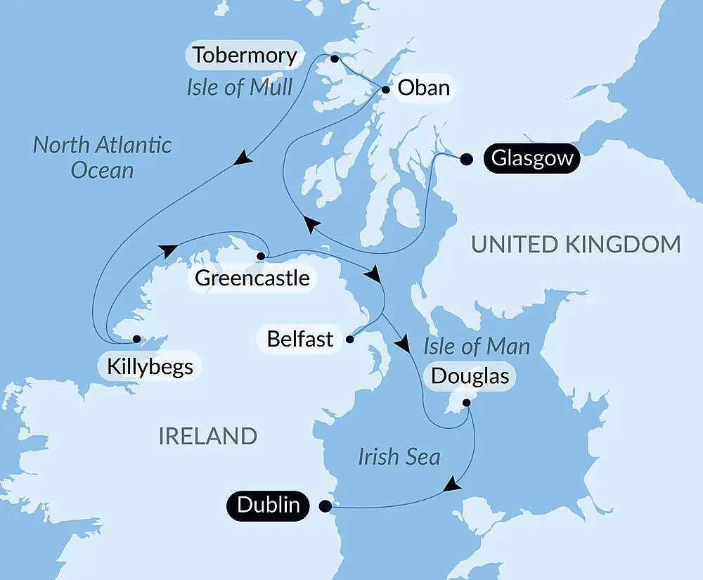 グラスゴー発/ダブリン着｜スコットランドからアイルランドへ― ケルトの文化と歴史を辿る旅 8日間