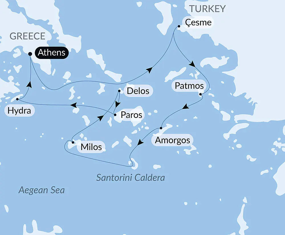 アテネ発着｜ ギリシャの島々クルーズ 8日間