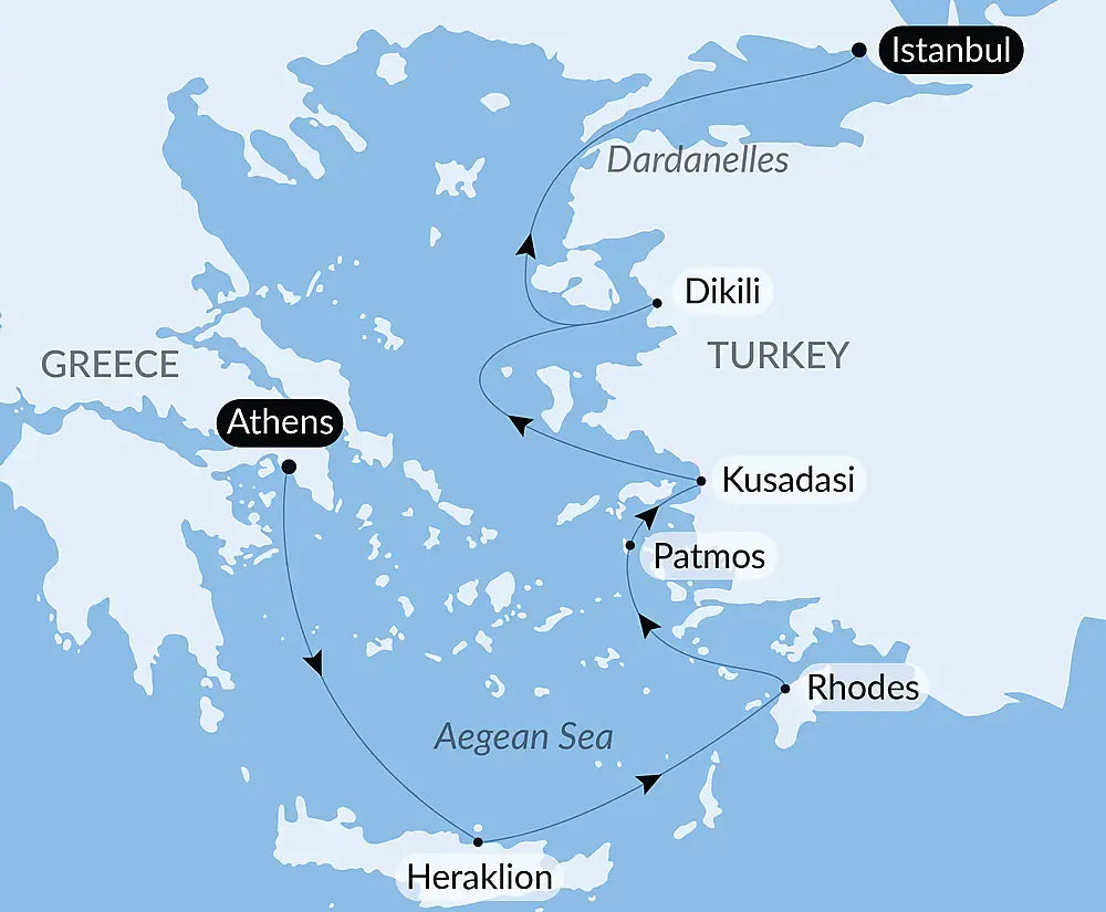 アテネ発/イスタンブール着｜エーゲ海 ギリシャ、トルコクルーズ 8日間