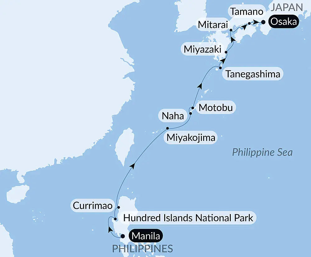 マニラ発/大阪着｜フィリピン・日本クルーズ 12日間